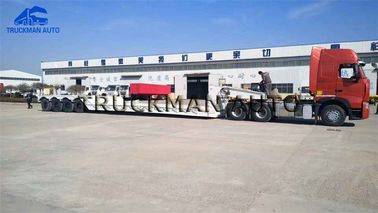 120 tonnes de basse de lit remorque de conteneur, camion de remorque de Lowbed avec l'échelle hydraulique