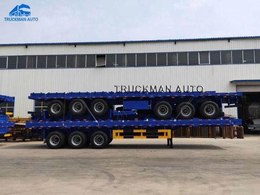T700 tonne 3 Axle Flatbed Container Trailer de l'acier 40