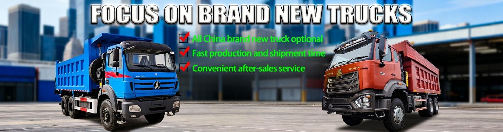 Camion à benne basculante résistant