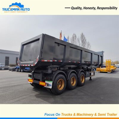 70 tonnes 3 d'axe de remorque semi, levage de Hyva de remorque de décharge de remorque de tracteur