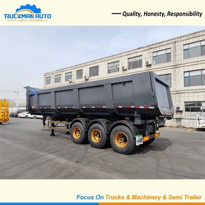 70 tonnes 3 d'axe de remorque semi, levage de Hyva de remorque de décharge de remorque de tracteur