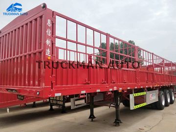 50-60 tonnes chargeant la remorque de barrière semi pour les marchandises en vrac et le transport de conteneurs