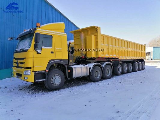 80000kg 9 camion à benne basculante des axes 45m3 pour le Ghana